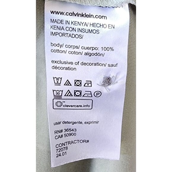 Calvin Klein Liquid Touch Green Embroidered Logo Polo Shirt Size Large Cotton - Picture 9 of 10